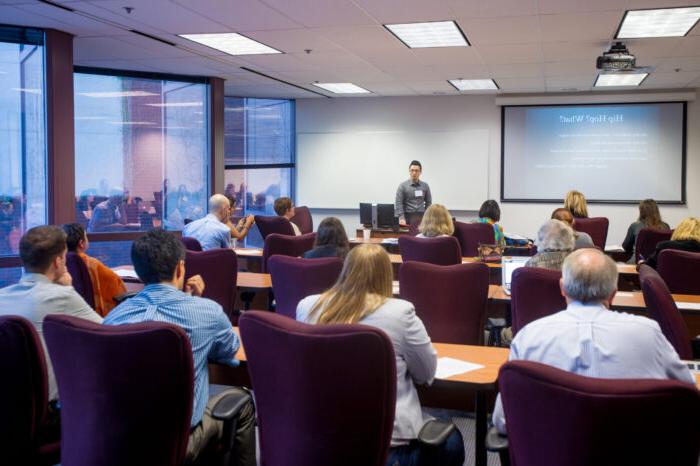 Class at a second language conference.