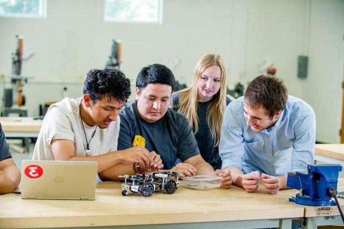 Students working on Electrical Technology