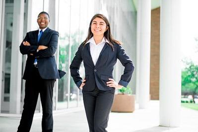 Students posing