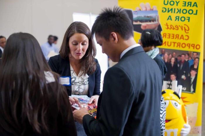 Students at a Career Fair