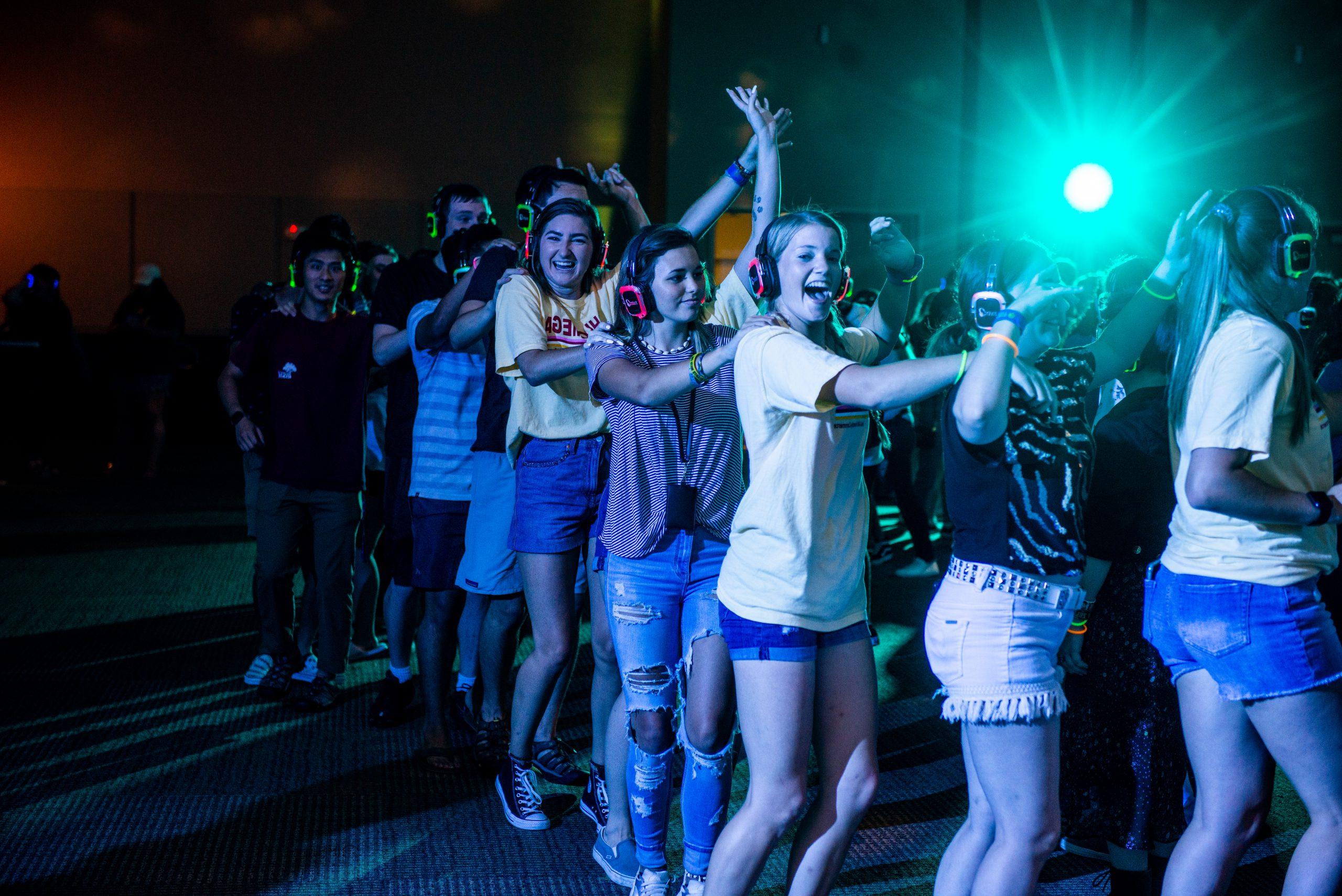 students dancing